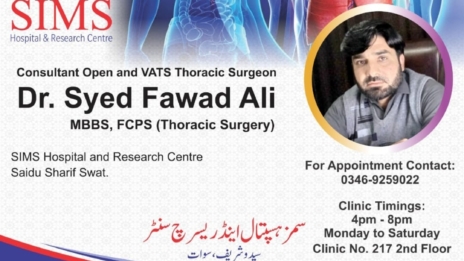 Dr. Syed Fawad Ali SIMS Hospital Saidu Sharif Swat