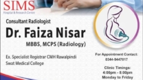 Dr. Faiza Nisar Sims Hospital Saidu Sharif Swat