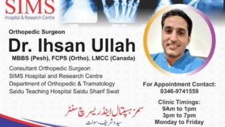 Dr. ihsan ullah Sims Hospital Saidu Sharif Swat