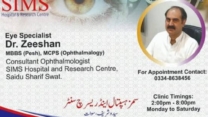 Dr. zeeshan Sims Hospital Saidu Sharif Swat