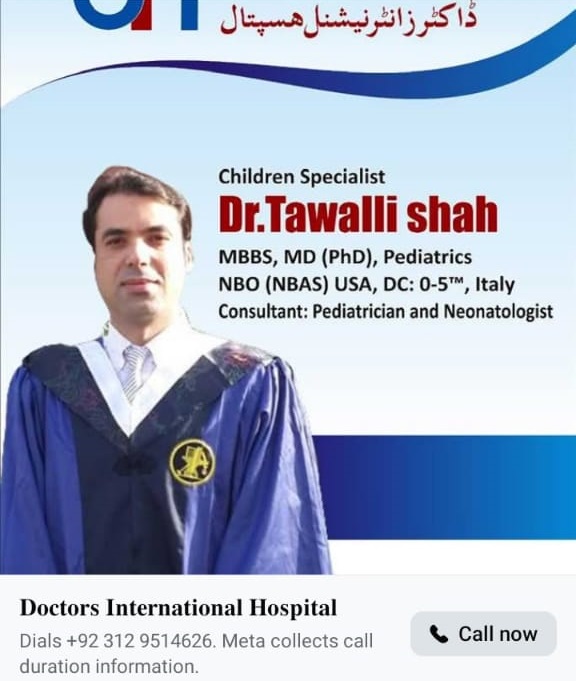 Dr Tawalli Shah | Doctors International Hospital | Kpk Doctors | swat doctors