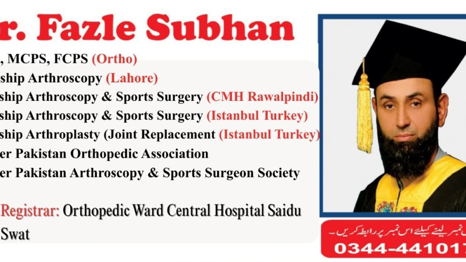 Dr Fazle Subhan | Shifa Hospital | kpk doctors | swat doctors